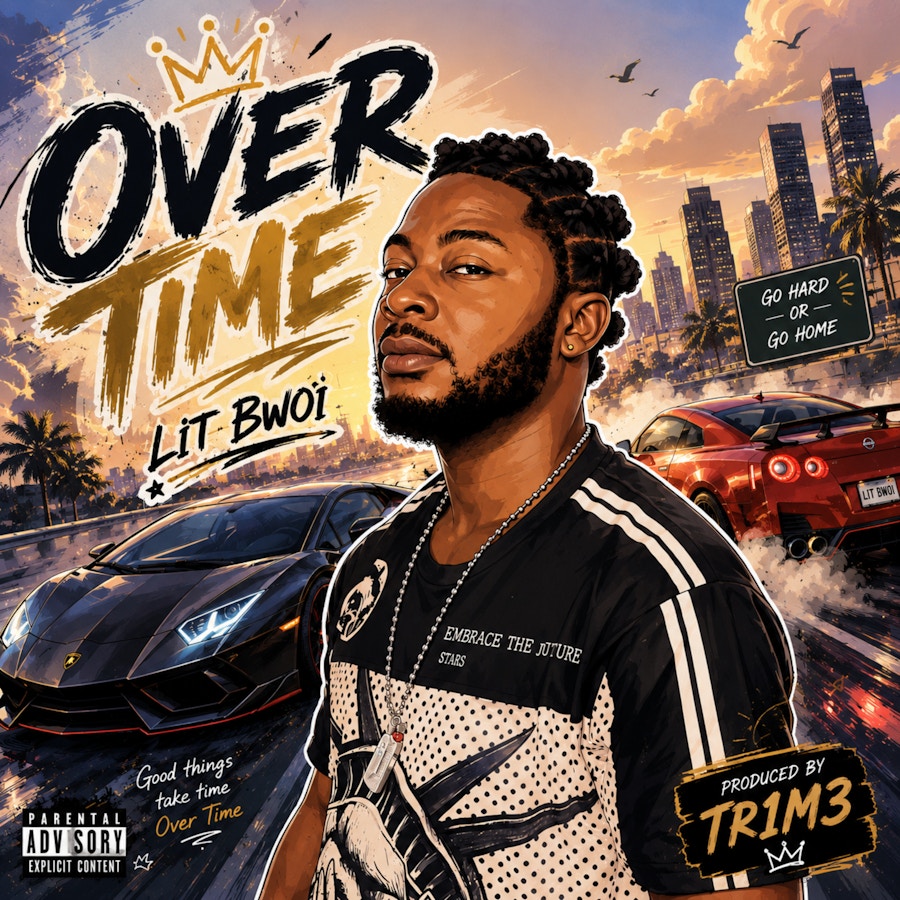 Cover art for the single Overtime by Lit bwoi